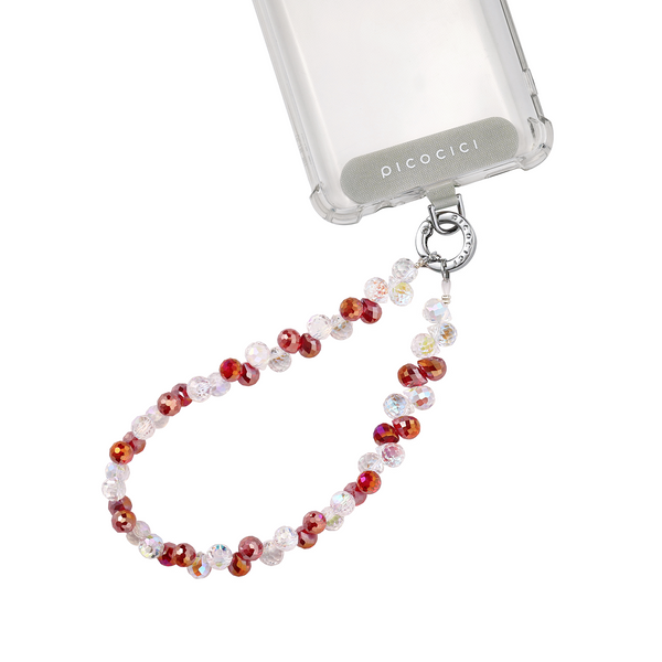 Crystal Strawberry phone charm