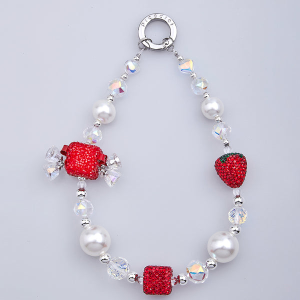 Diamond Bell Strawberry phone charm