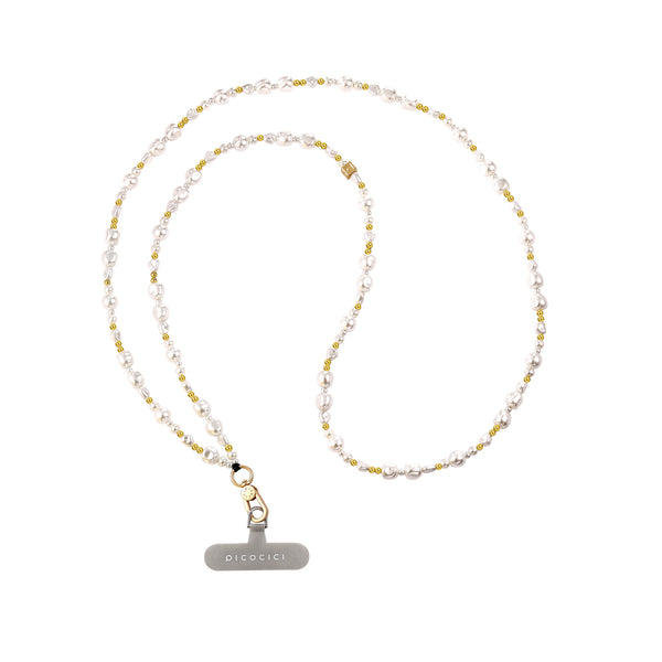 Pearl long mobile Phone Charm cross body phone charm